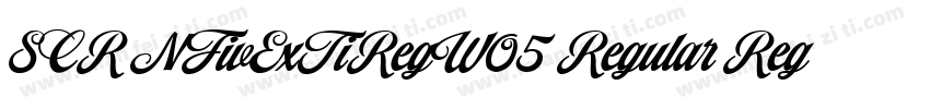 SCR NFivExTiRegW05 Regular Regular字体转换